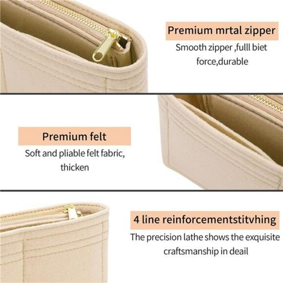 Felt purse organizer insert mini bag organizer handbag divider small tote insert - Picture 5 of 7